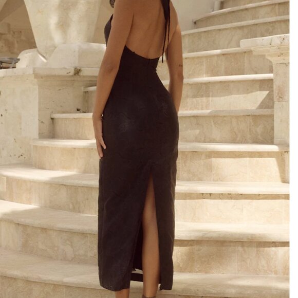 Runaway The Label FRANNIE CORSET LACE  MIDI DRESS BLACK SIze XS NWT - Picture 3 of 11